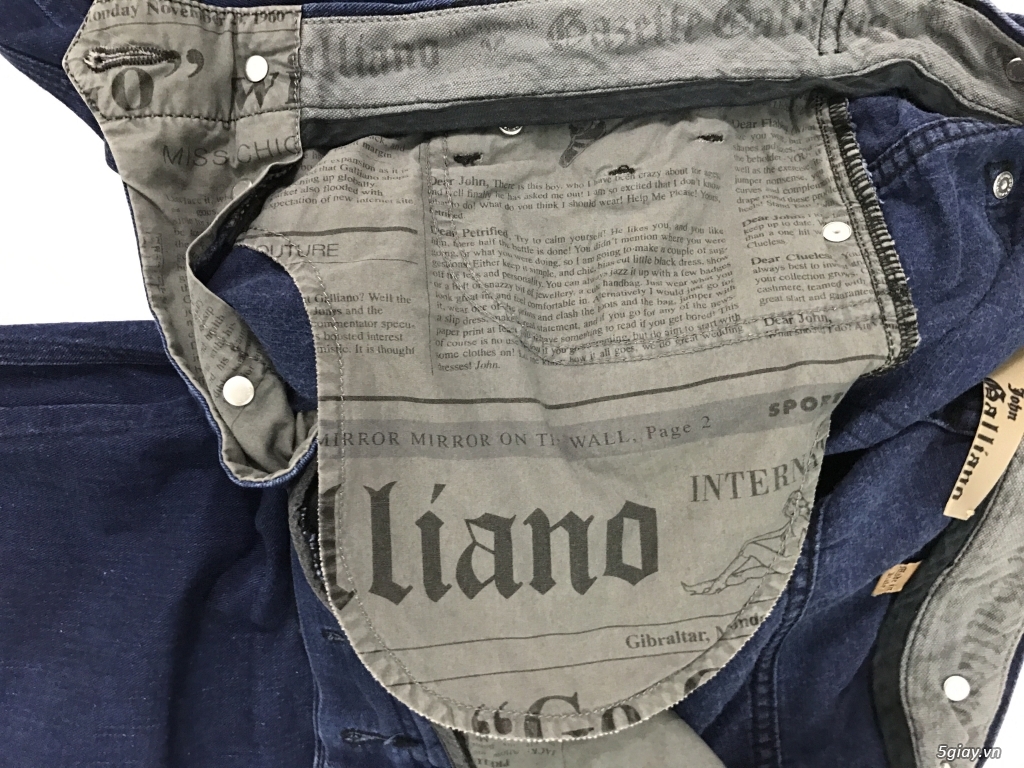 Quần jeans john galliano , made in italy , đẳng cấp toàn cầu . - 22