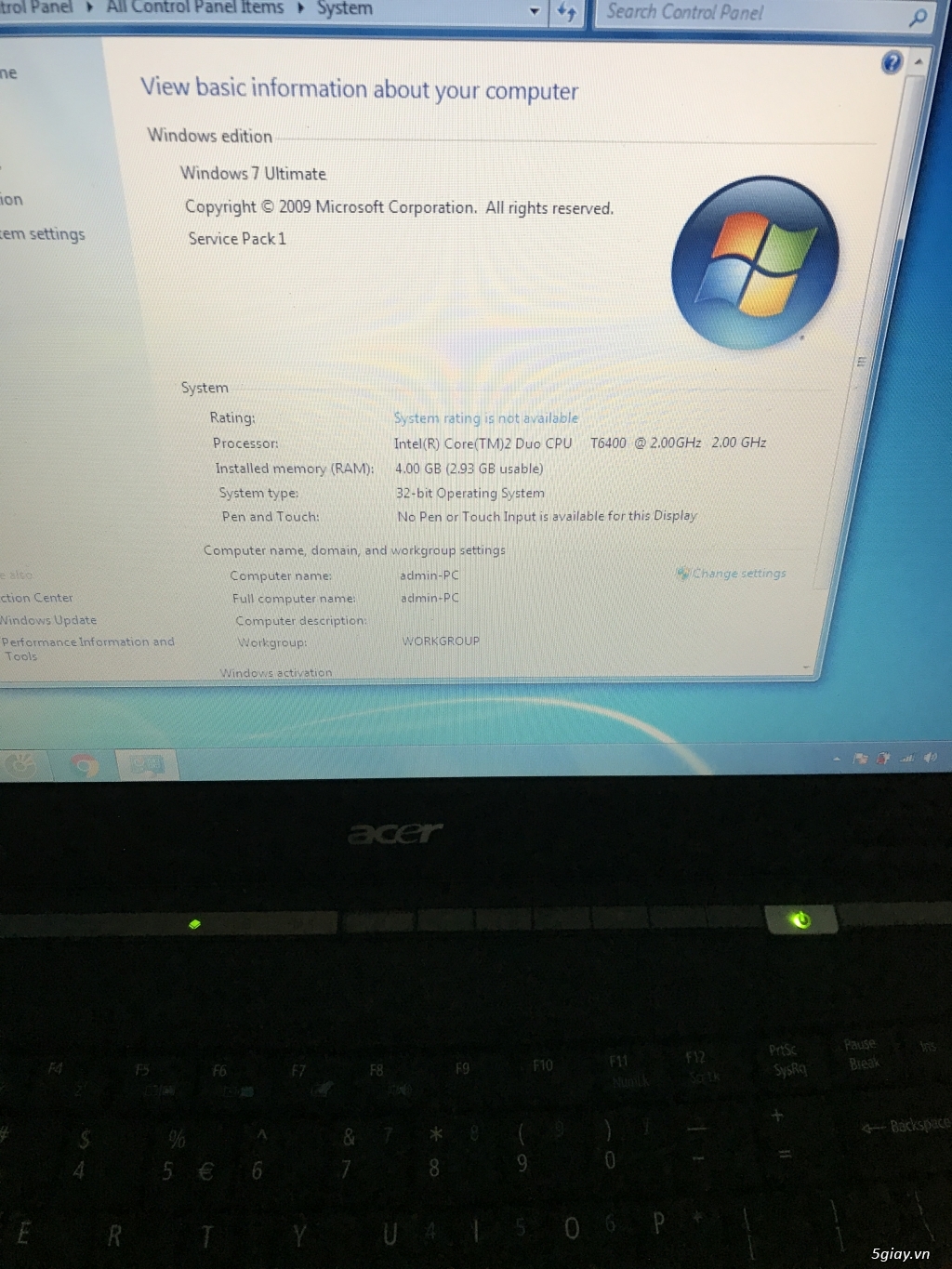 laptop core 2 ram 4g hdd 160g