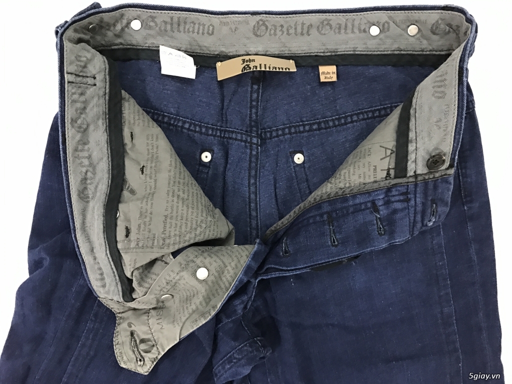 Quần jeans john galliano , made in italy , đẳng cấp toàn cầu . - 15