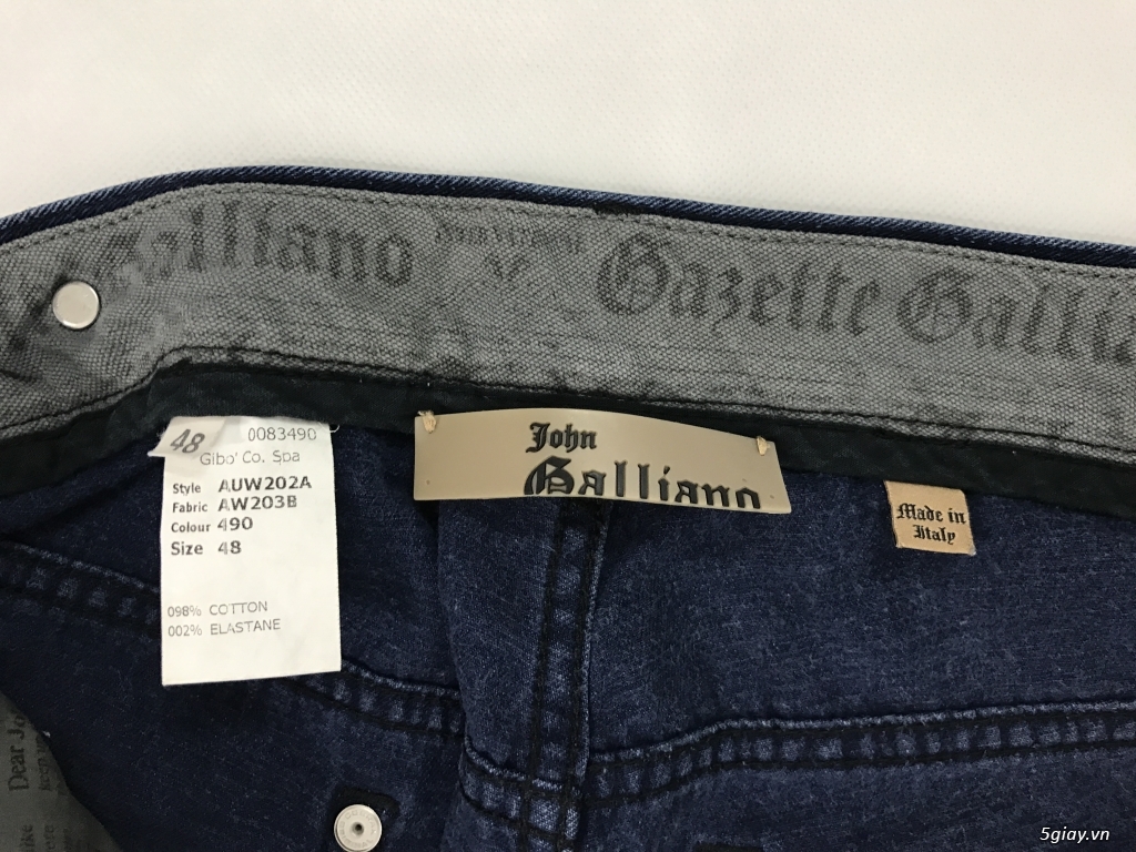 Quần jeans john galliano , made in italy , đẳng cấp toàn cầu . - 23