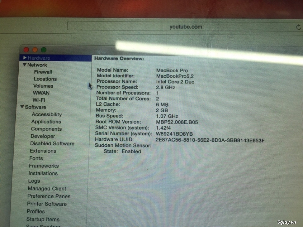 chuyển vga shard macbook pro 17 - core 2 -820-2610 - A1297 - đời 2010 - 8