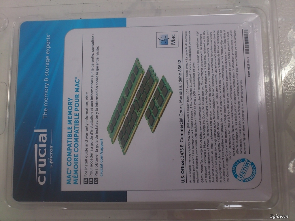 Ram laptop Crucial 8GB DDR3L-1600 x 2 (16GB) nguyên seal new 100% - 1