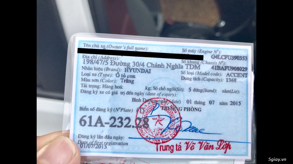 Xe	Hyundai Accent	Blue 1.4MT	2015