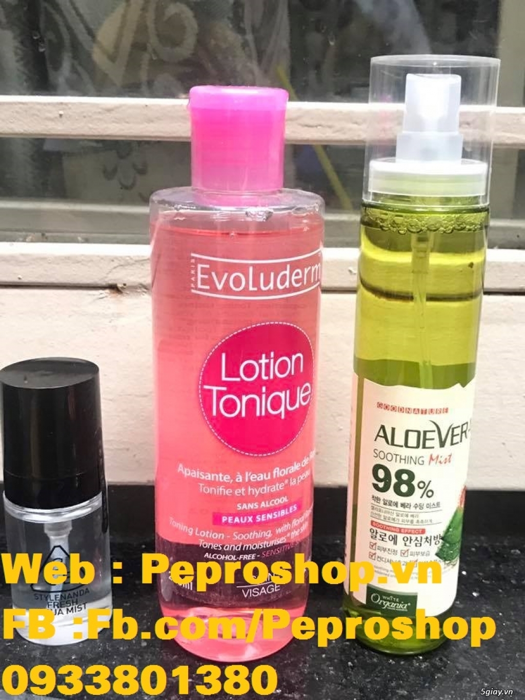 Nước Hoa Hồng Evoluderm , Xịt Khoáng Aloevera , Xịt khoáng 3CE - Pepro