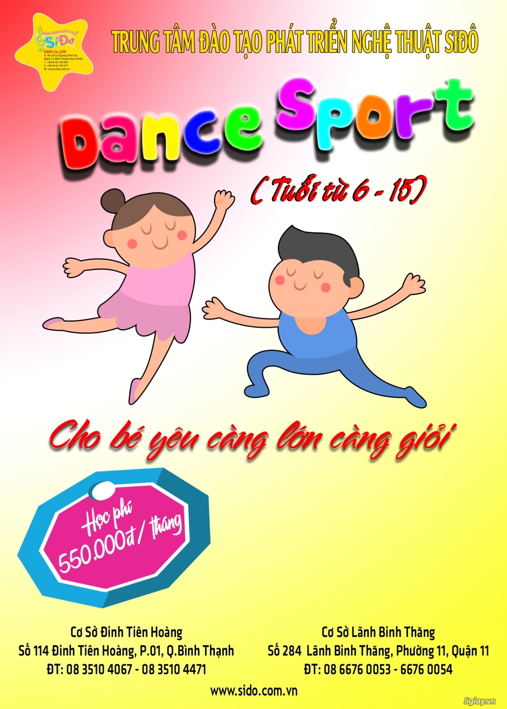 Chiêu Sinh Lớp Dance Sport (Khiêu Vũ) dành cho thiếu nhi
