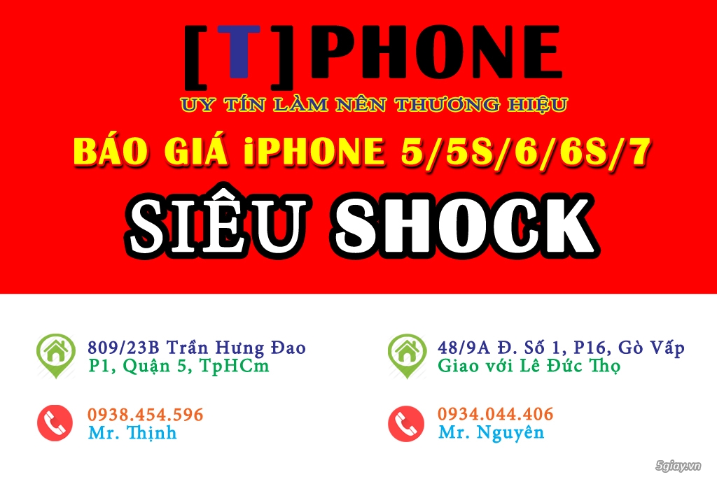 |TPHONE| Báo Giá SỐC iPhone 5s/6/6+/6s/6s+/7/7+ 99% QUỐC TẾ và LOCK (Đã có Sim Ghép thần thánh mới)