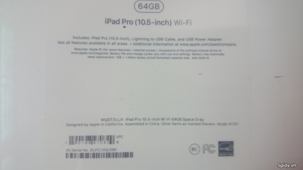 HCM - Cần bán Ipad Pro (10.5-inch) Wifi 64GB model 2017 - 1