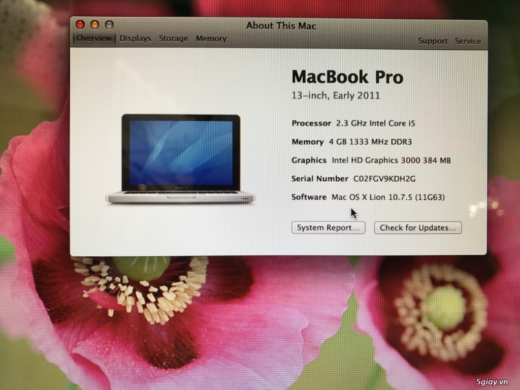 macbook pro mc700 ( 2011 ) 13 inch, mới 99%, giá mềm - 3