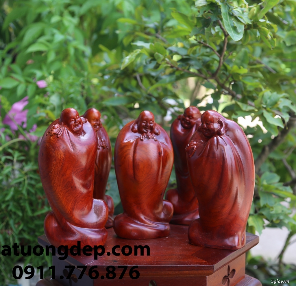 Tượng Ngũ Phúc Gỗ Hương