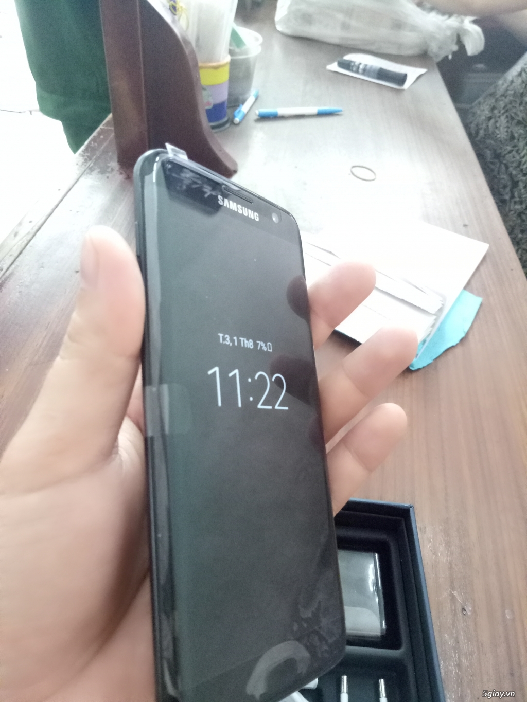 Bán Samsung Galaxy S7 Edge Black Pearl 128GB Full box chưa sờ tay - 2