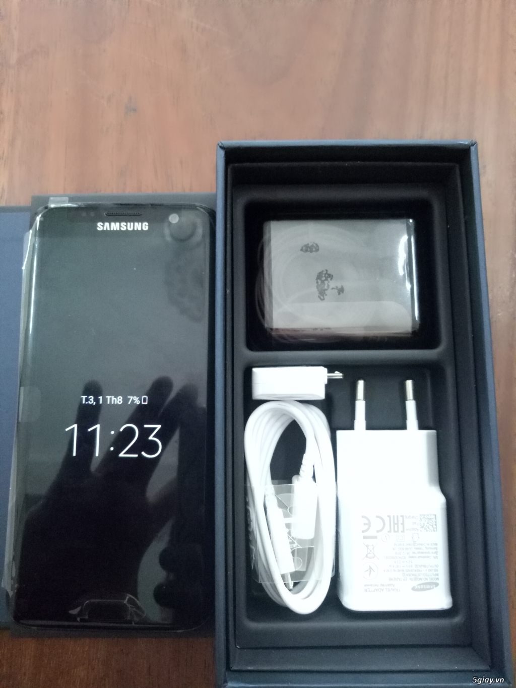 Bán Samsung Galaxy S7 Edge Black Pearl 128GB Full box chưa sờ tay - 4