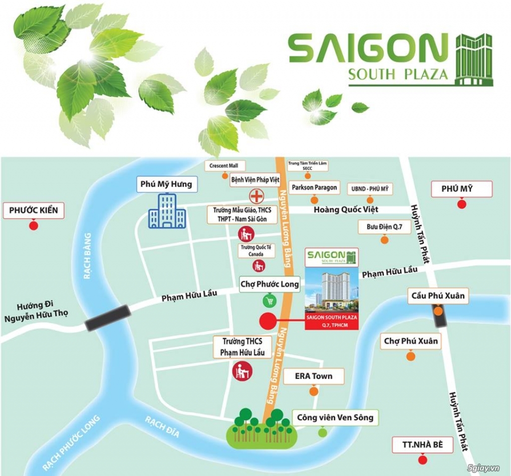 Shop 3 tầng thương mại dự án Saigon South Plaza Q7 - giá 230 triệu/5m2 - 4