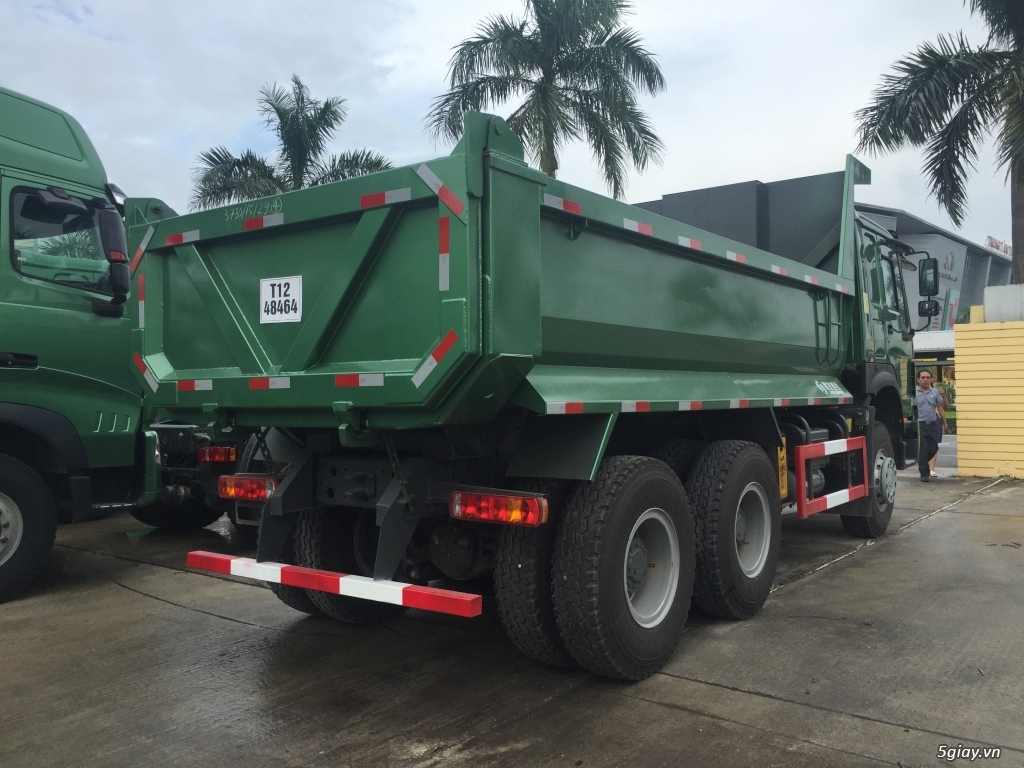 Xe ben 3 chân Howo 371 tải trọng 12-13 tấn 2016, 2017 - 2