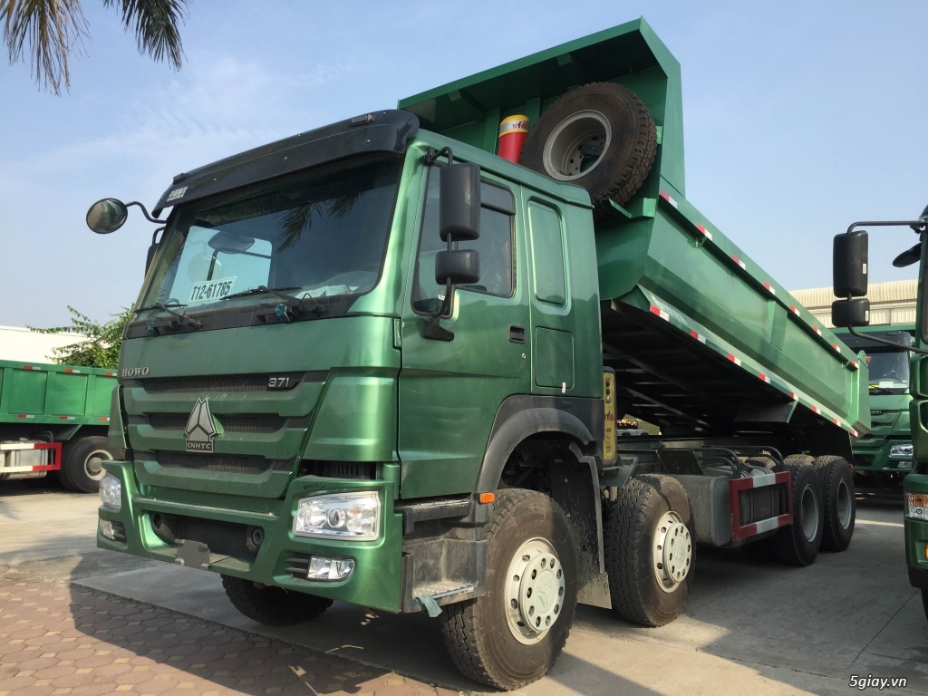Xe ben 4 chân Howo động cơ 371 tải trọng 16,8-17 tấn 2016, 2017 - 1