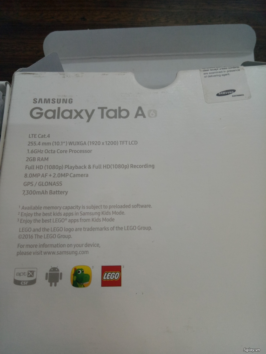 Máy tính bảng Samsung Galaxy Tab A6 10.1 (2016) mới mua chưa dùng - 2