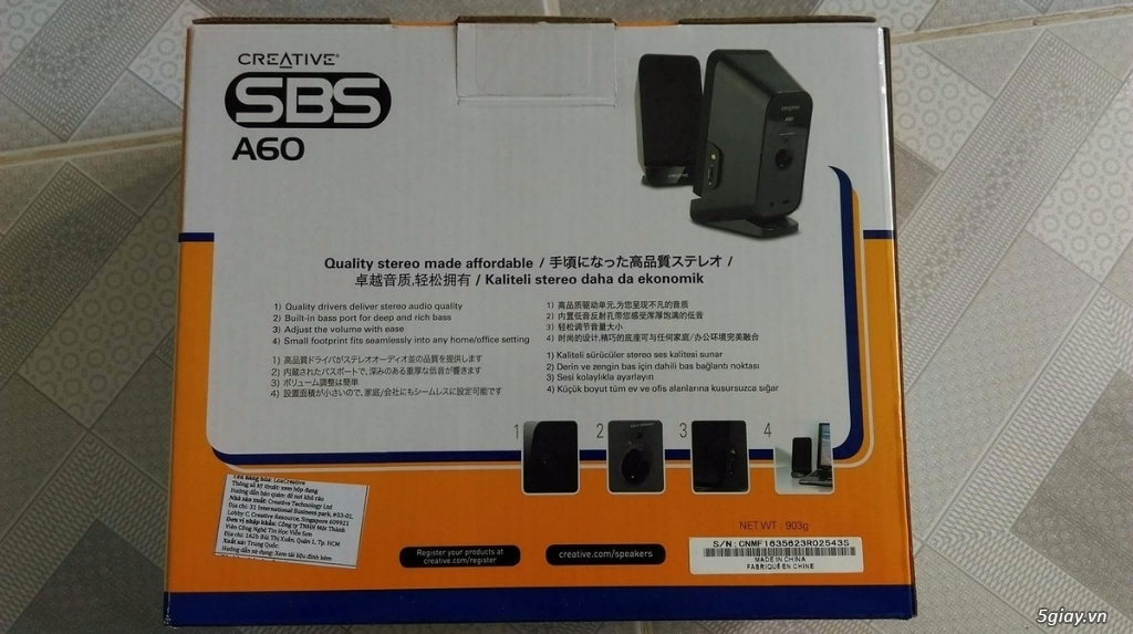 Thanh lý 7 bộ loa Creative SBS A60