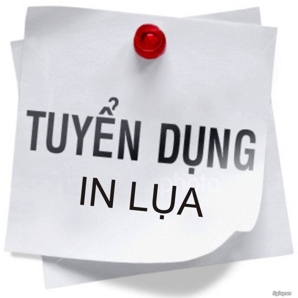 Tuyển dụng thợ in hoặc thợ phụ
