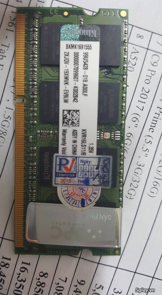 Ram laptop ddr3l 8G haswell 1.35V LIKE NEW