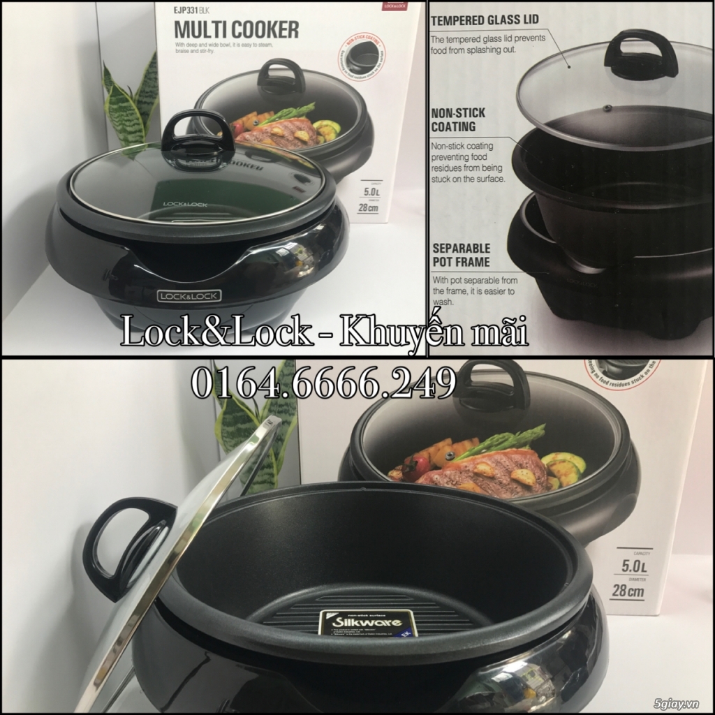 Nồi nấu đa năng EJP331BLK Lock and Lock