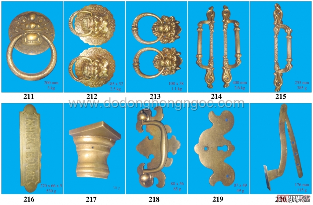 Tay nắm tủ bằng đồng,nẹp đồng trang trí,đúc sản phẩm theo yêu cầu của - 24