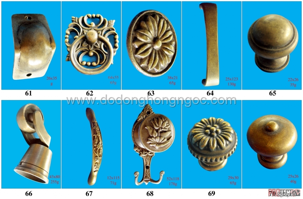 Tay nắm tủ bằng đồng,nẹp đồng trang trí,đúc sản phẩm theo yêu cầu của - 8