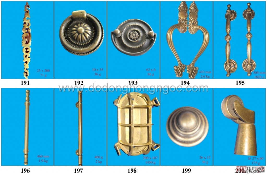 Tay nắm tủ bằng đồng,nẹp đồng trang trí,đúc sản phẩm theo yêu cầu của - 16