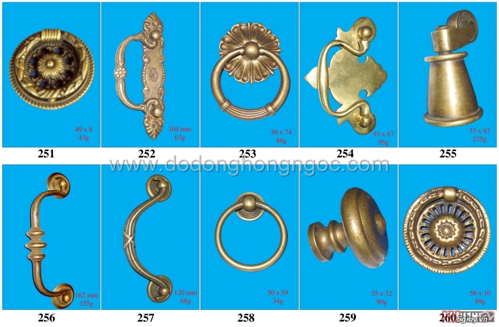 Tay nắm tủ bằng đồng,nẹp đồng trang trí,đúc sản phẩm theo yêu cầu của - 30