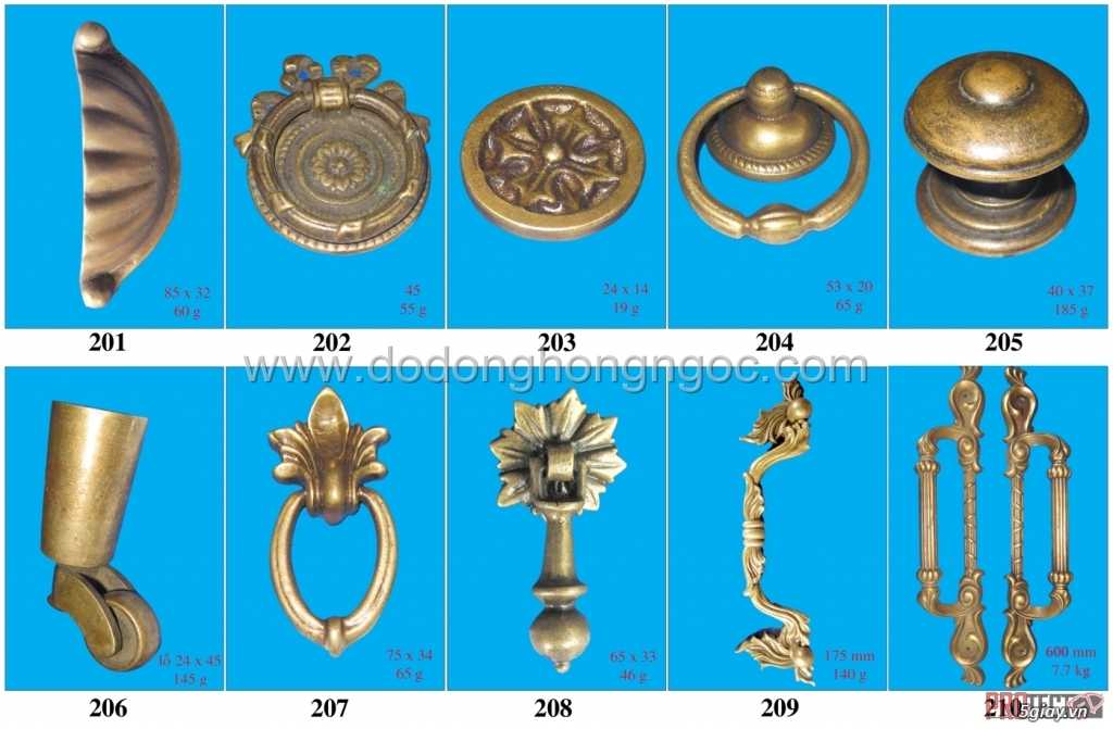 Tay nắm tủ bằng đồng,nẹp đồng trang trí,đúc sản phẩm theo yêu cầu của - 22