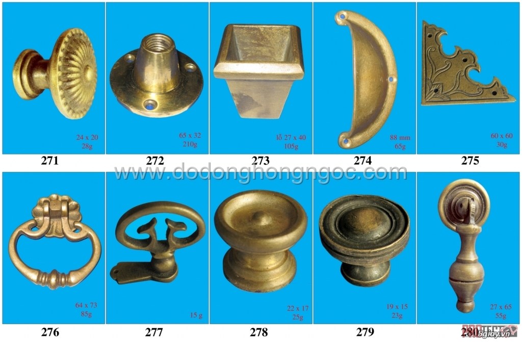 Tay nắm tủ bằng đồng,nẹp đồng trang trí,đúc sản phẩm theo yêu cầu của - 33