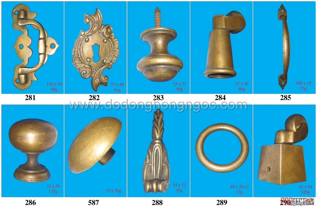 Tay nắm tủ bằng đồng,nẹp đồng trang trí,đúc sản phẩm theo yêu cầu của - 32