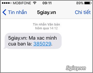 Hướng dẫn đăng ký nick 5giay.vn thông qua xác thực số điện thoại - 3