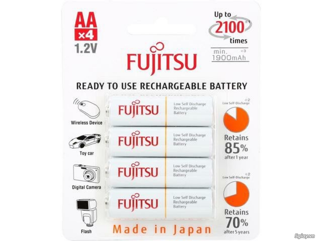 Bộ sạc pin AA + AAA Fujitsu chính hãng