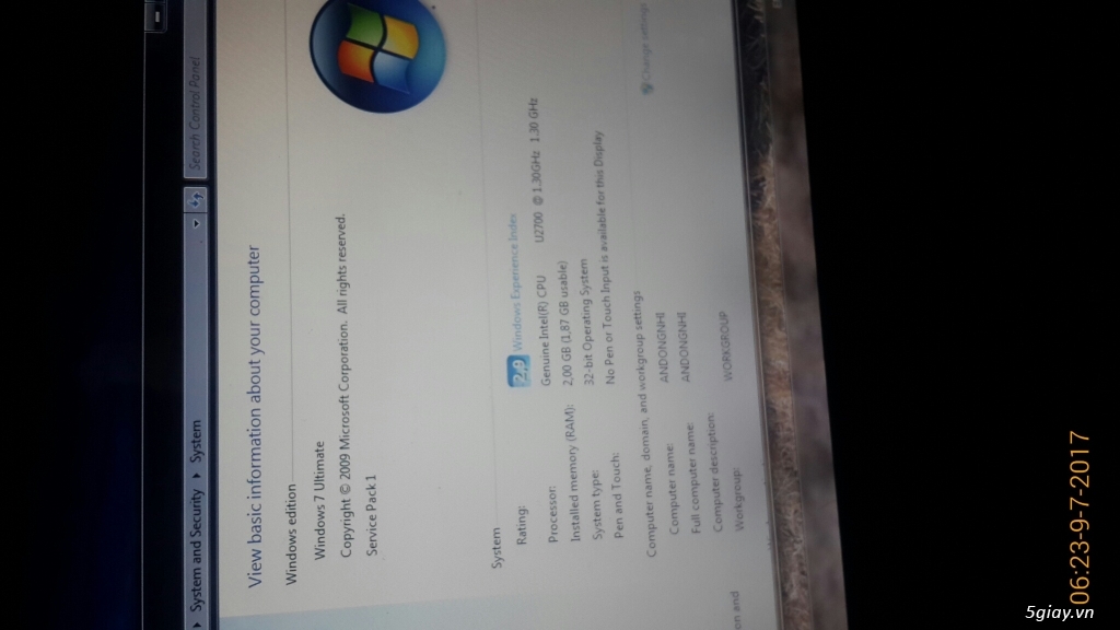 Laptop lenovo u350 - 4