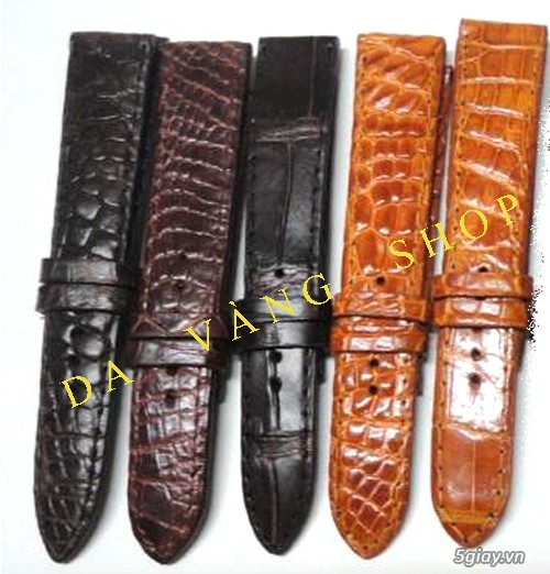 Dây đồng hồ da cá sấu thật 100% - 1
