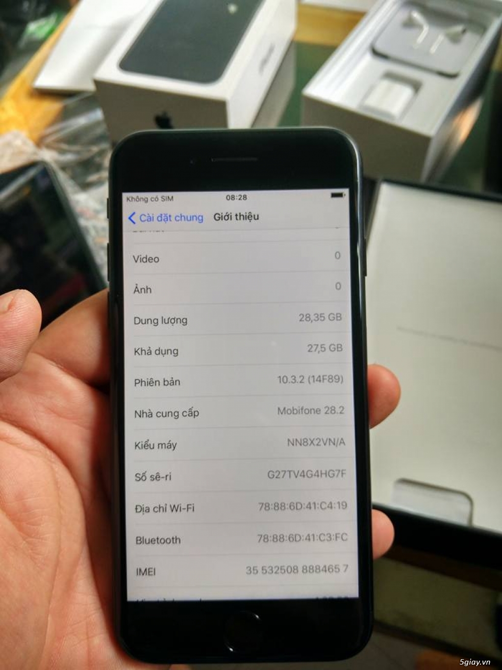 Cần bán: iphone 7 32gb matte black like new fullbox hàng VN.