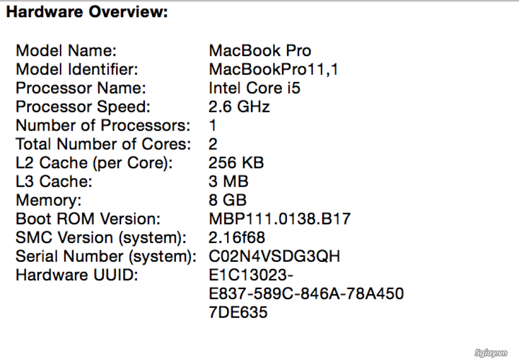 Macbook Pro Retina 13 inch Mid 2014