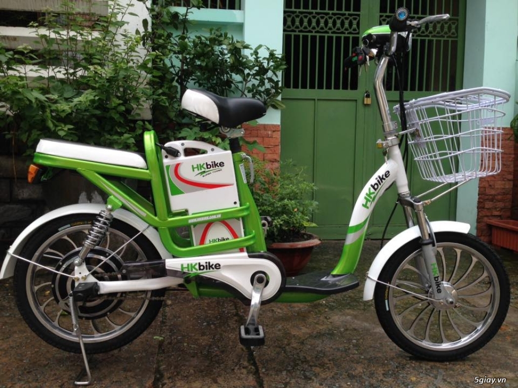 Xe Đạp điện Đời Mới HK Bike ,xe còn bảo hành 10 Tháng,màu xanh lá non