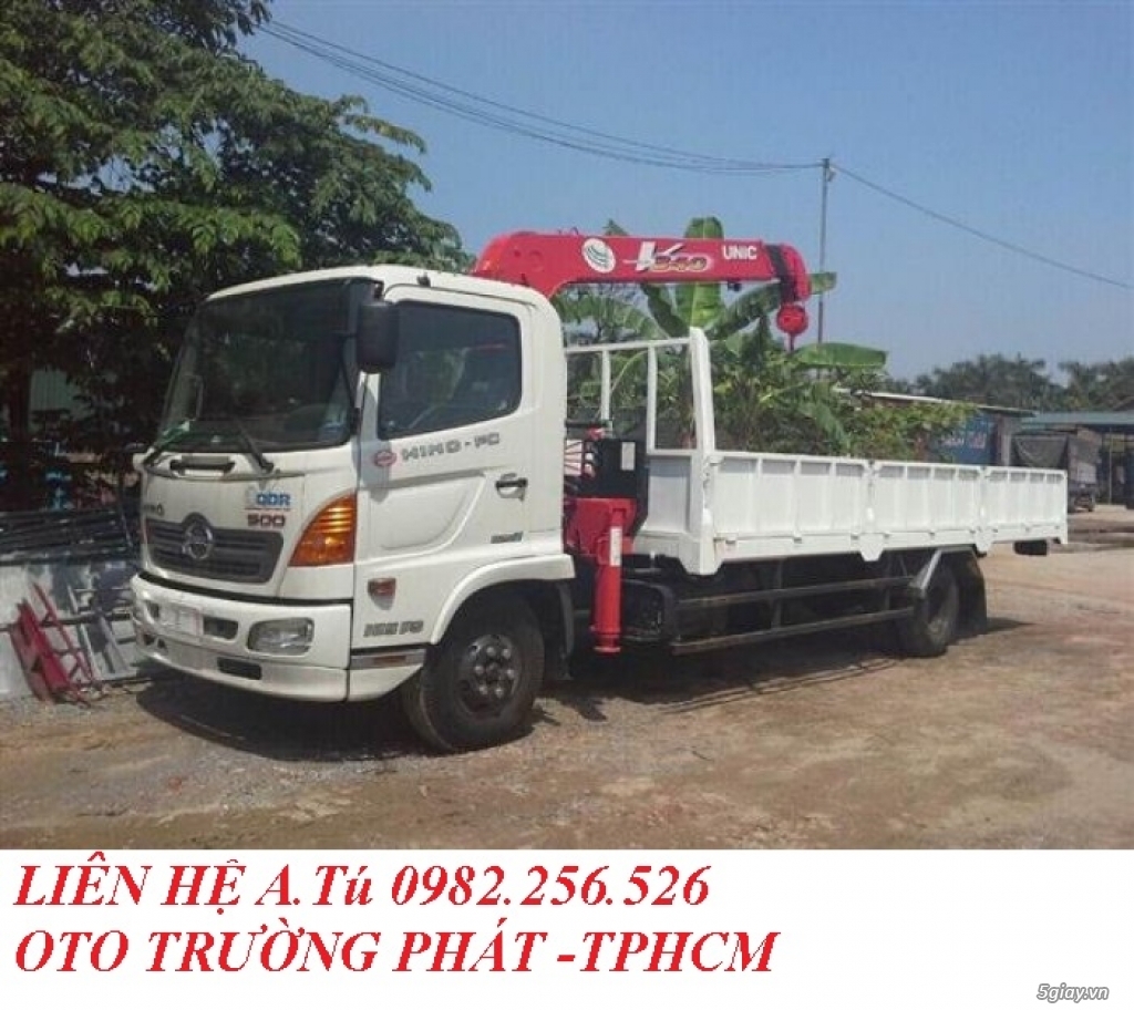 xe tải hinoFC 5 tấn gắn cần cẩu unic