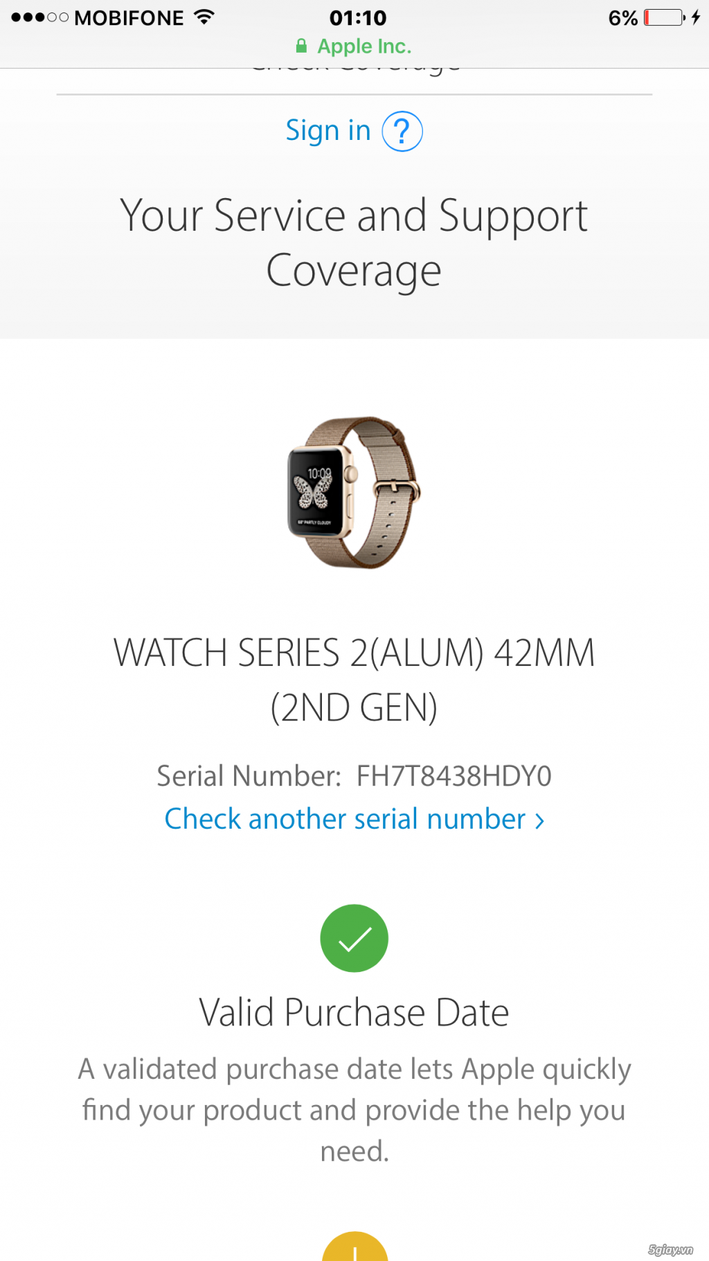 Apple watch series 2 - 42mm - nhôm, màu Gold - 9