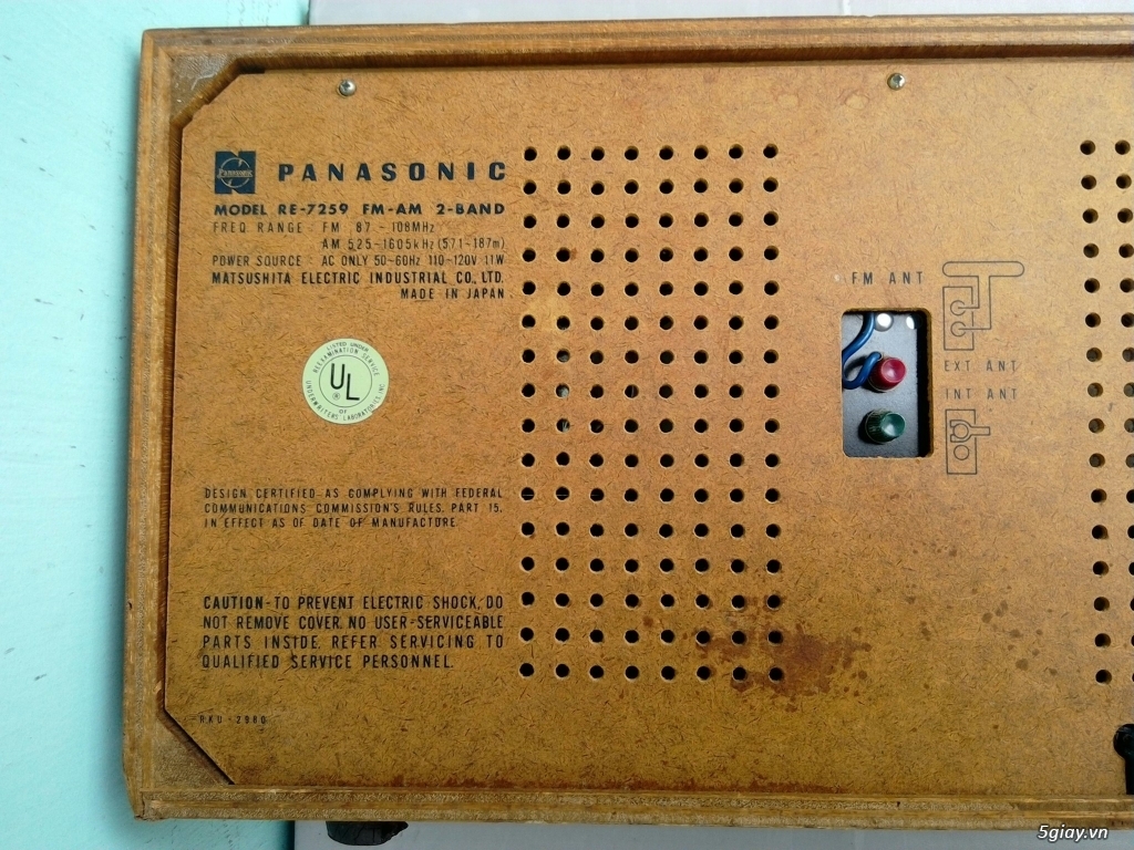 Radio Panasonic , FM -AM , 2-BAND Made in Japan - Điện 110v (MÃ số 2) - 10
