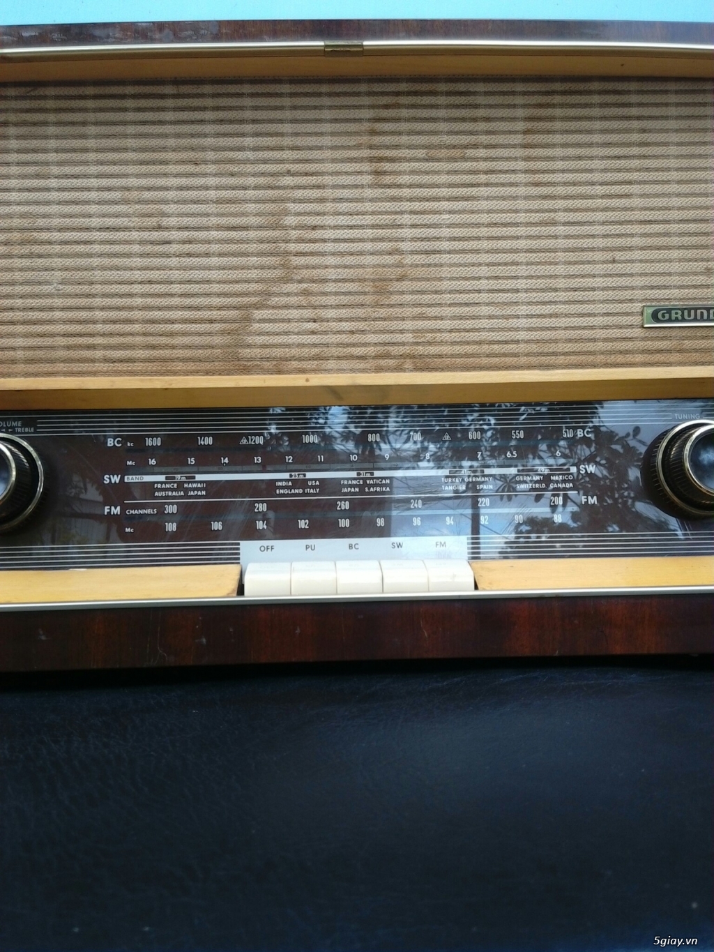 Radio Grundig ( Tube  Đèn) Made in Germany  Điện 110v - 5