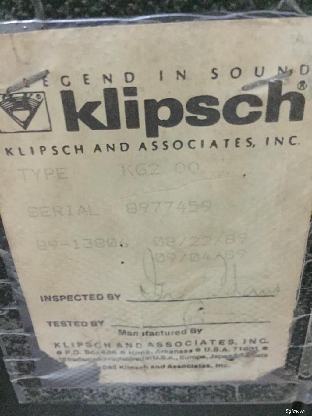 Bán loa Klipsch kg2 (mỹ) - 3