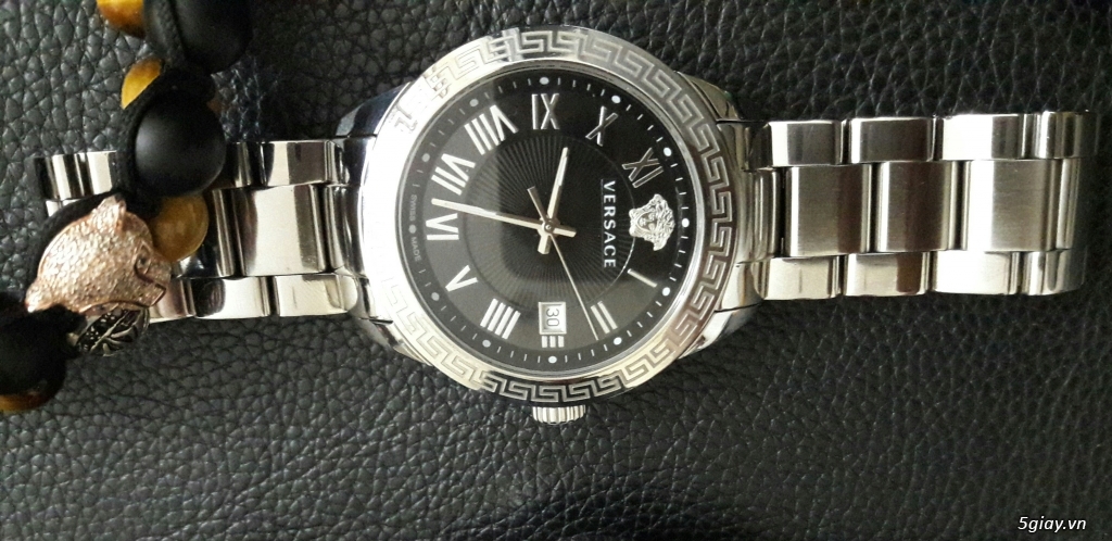 Đồng hồ Swiss Versace men silver stainless steel 41mm like new - 2