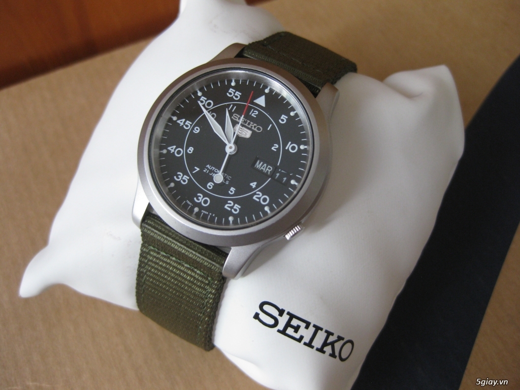 Đồng hồ Seiko 5 Quân đội Automatic - dòng k1 xuất Châu Âu - 5