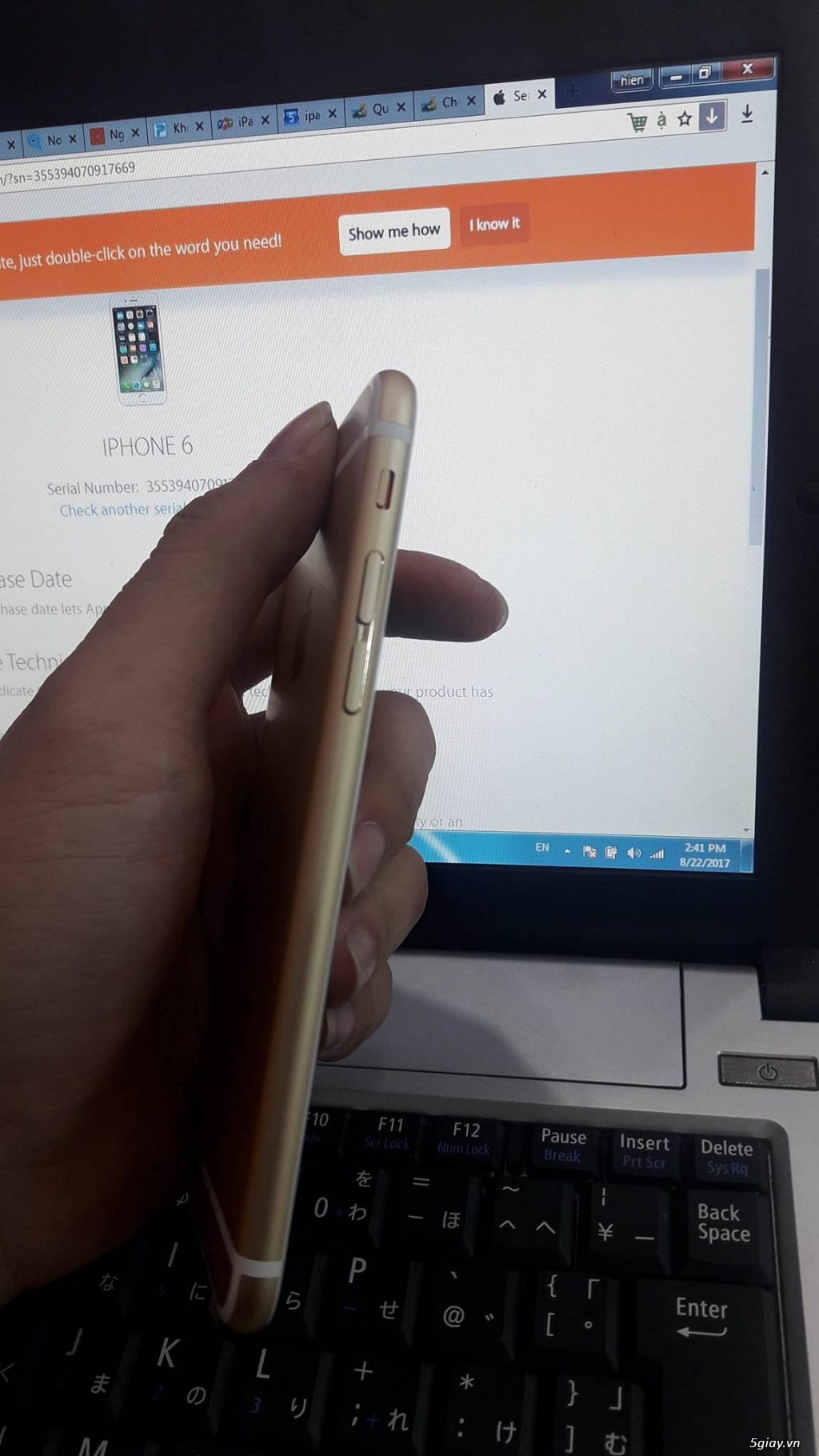 iphone 6 64GB màu gold 99% - 3