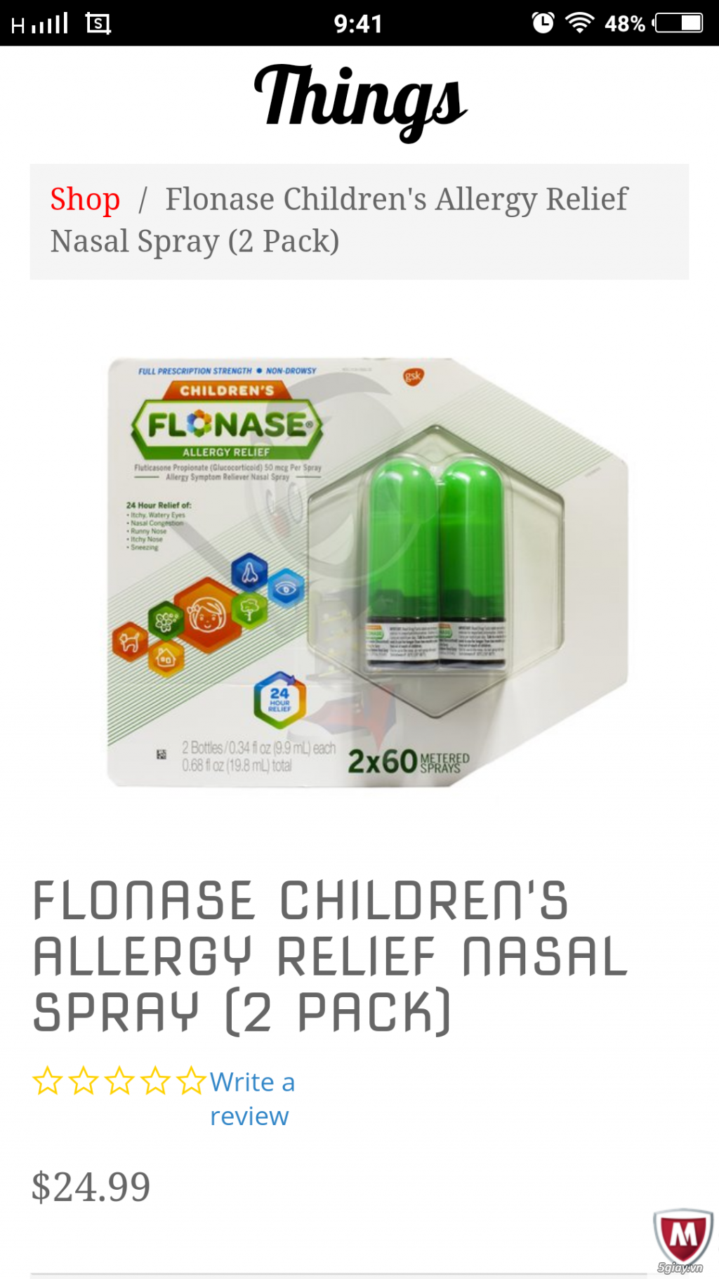 children's Flonase - Thuốc xịt mũi dị ứng cho trẻ (Hàng XT USA) - 2