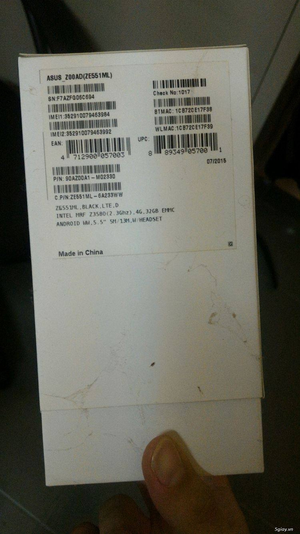 Cần bán: Asus Zen2