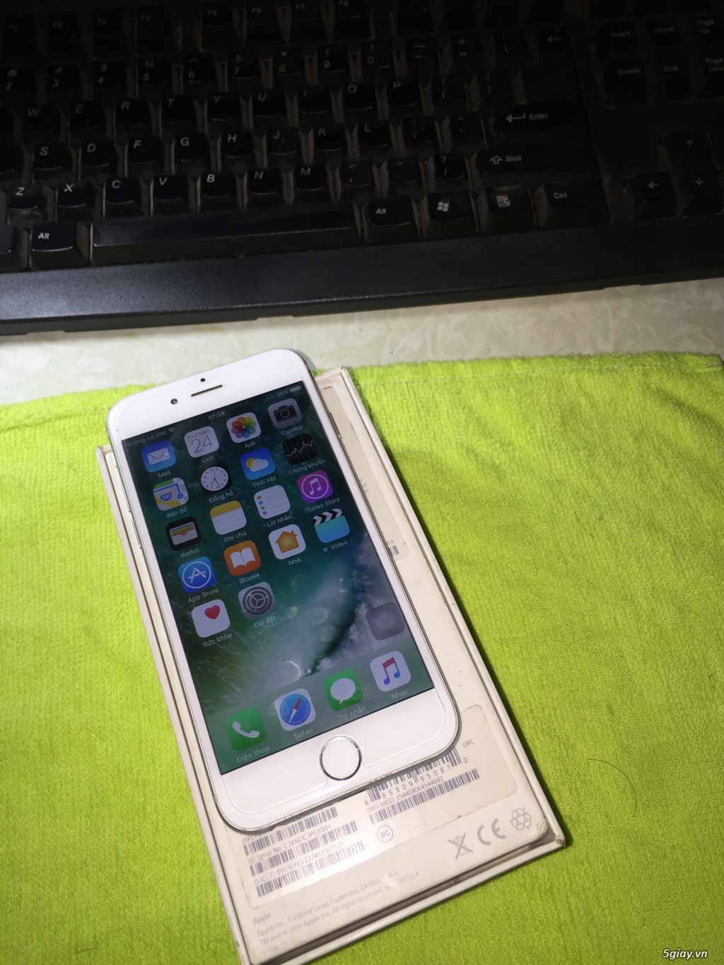 iPhone 6 64GB Silver Qtế hàng Mỹ LL/A fullbox