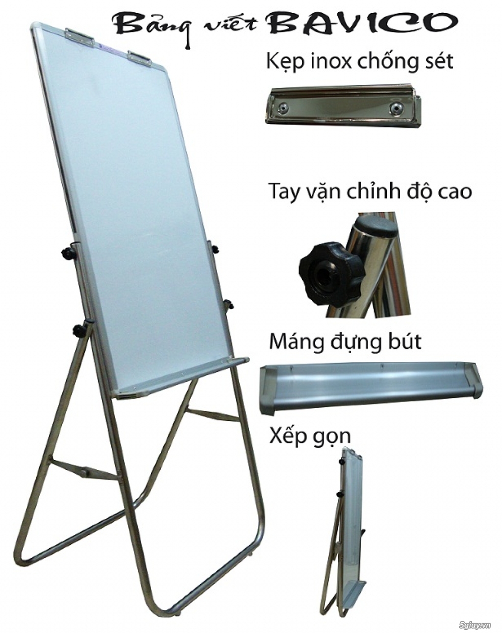 Bảng Flipchart viết bút lông từ Hàn Quốc KT 100 x 60cm