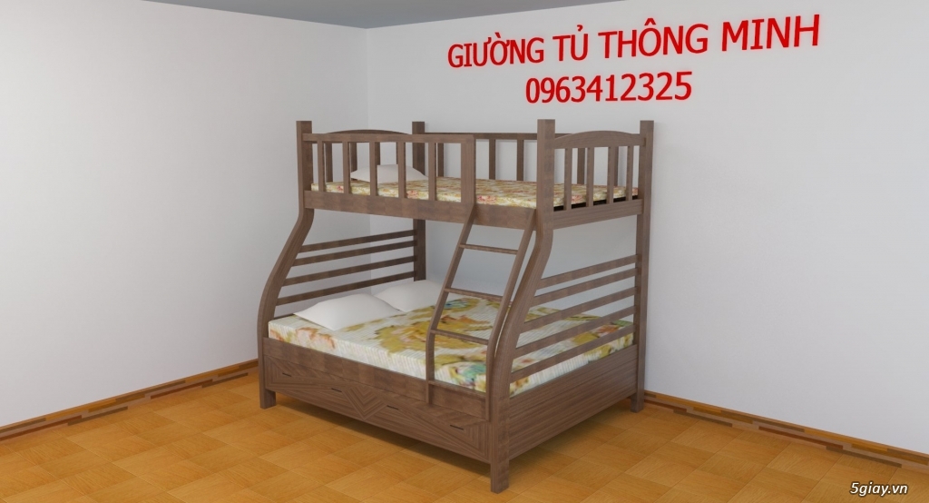 Giường Tầng & Tủ bàn ghế hiện đại thiết kế theo yêu cầu - 1